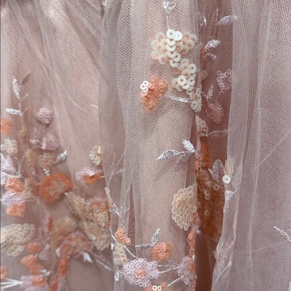 City Chic Strapless Floral Dress in Peach and Pink - Picture 8 of 8